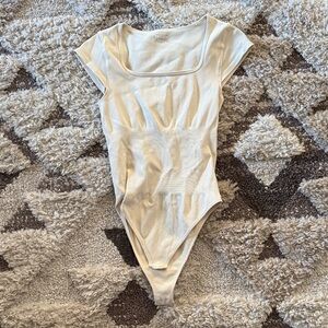 Cream body-con Bodysuit